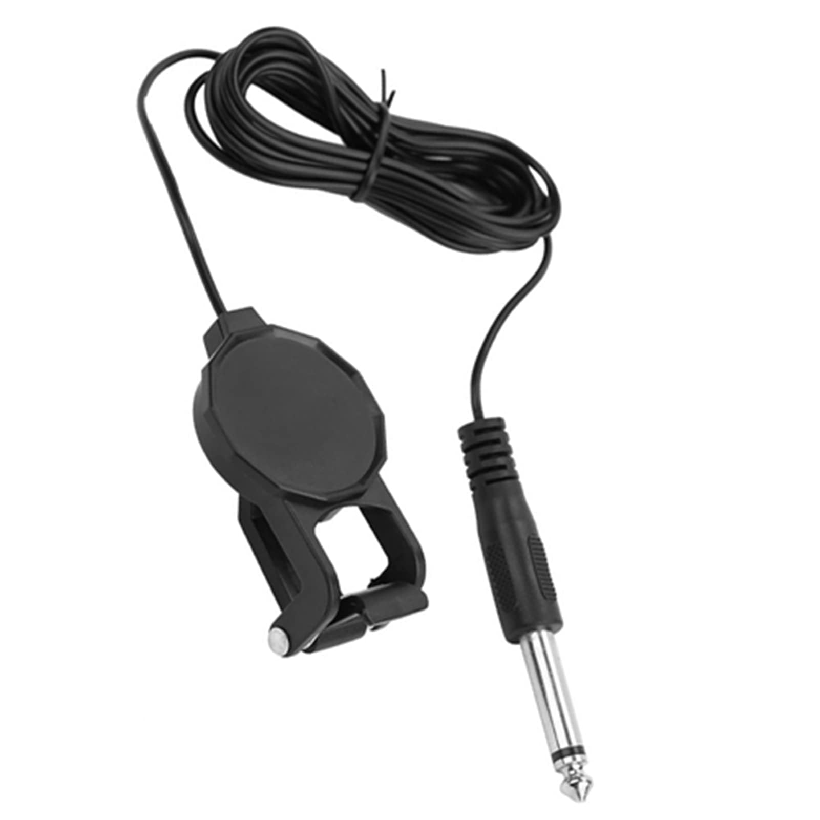 Bnineteenteam Przypinany mikrofon piezoelektryczny przetwornik skrzypce gitara akustyczna ukulele przetwornik z gniazdem audio 6,35 mm i 3-metrowym kablem audio, przetwornik, akcesoria do instrumentów