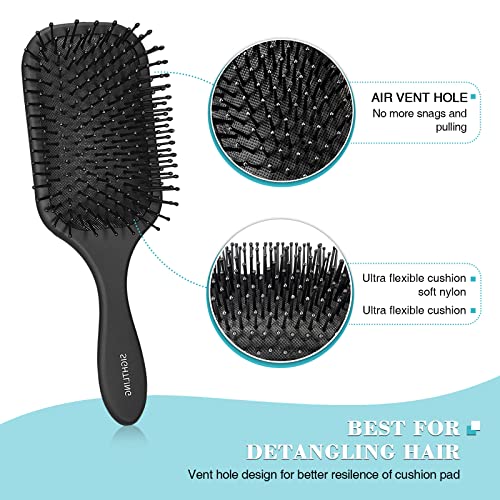 Sightling 4Pcs Paddle Hair Brush Set, Detangling Brush And Hair Comb Set For Men And Women, Great On Wet Dry Long Thick Thin Curly Natural Hair #TOP1