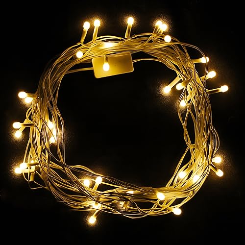 Image of Lexton Led String Light Plug Sourced 11 Meter, 40 High Pixel LED, 8MM Led Bulb, Suitable for Indoor & Outdoor Decorations, Diwali, Christmas, Wedding, Party, (Ultra Warm White, Pack of 1)