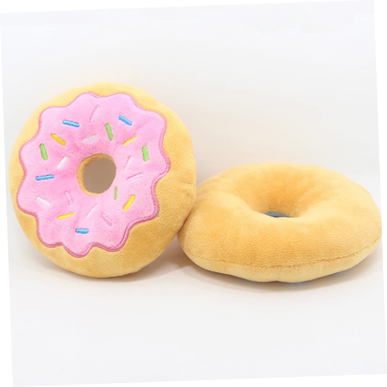Mipcase 9pezzi Giocattolo Per Cani Peluche Forma Di Ciambella Da Giocattolo Squeaky Per Cuccioli Riduce La Noia e Favorisce La Salute Casuali Per Allenamento e Gioco