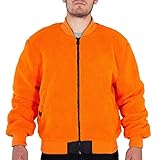 Alpha Industries MA-1 FLC Rev Abrigo, Black/Orange, 3 XL Unisex Adulto