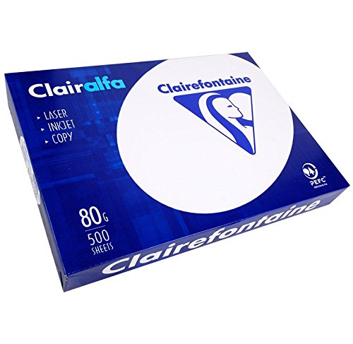 Clairefontaine 1969 – risma di 500 fogli 80 g A3, confezione da 5, colore: Bianco