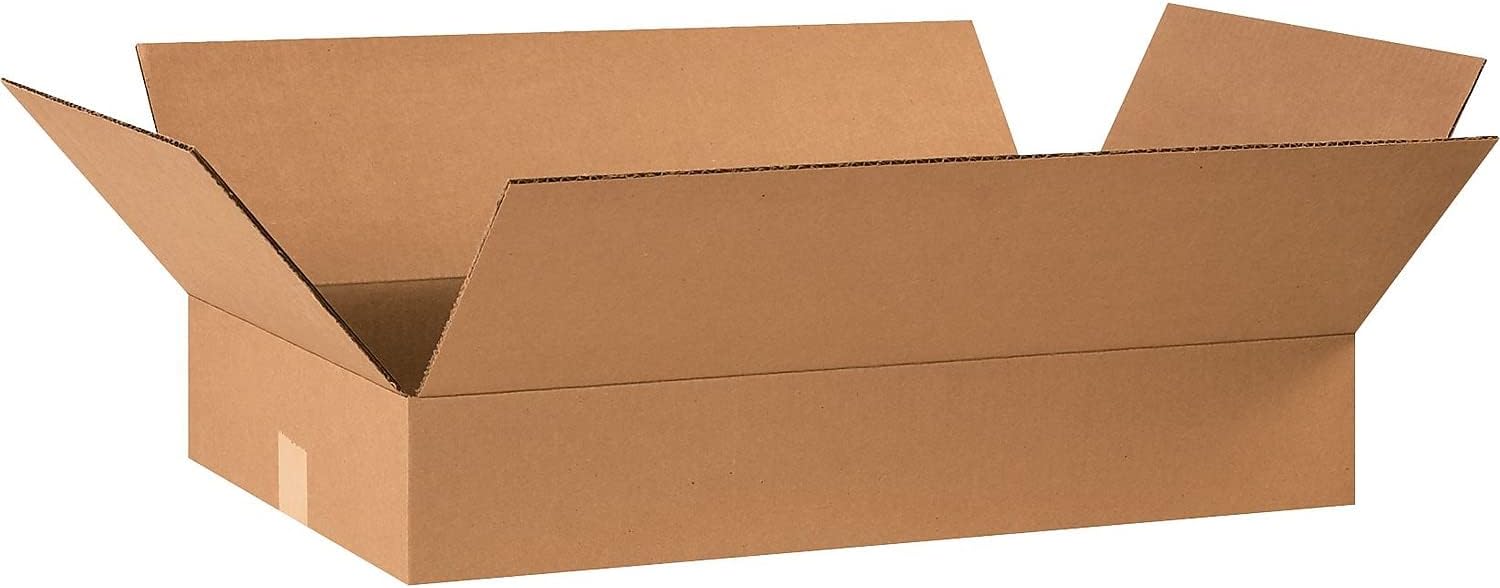 BOX USA Shipping Boxes Flat 24"L x 14"W x 4"H 25-Pack - Corrugated Cardboard Box for Moving, Mailing, Packing, Packaging and Storage