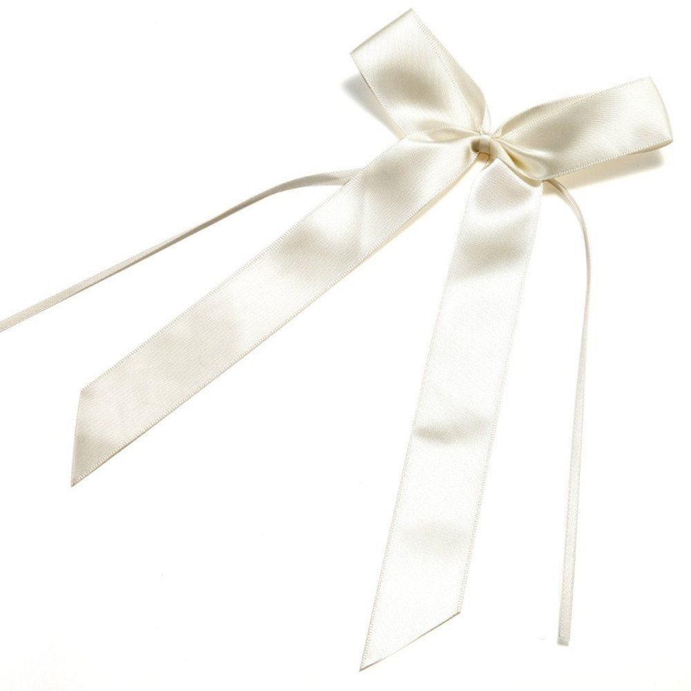 FQTANJU 30 pcs Delicate Wedding Pew End Bowknots Ribbon Bows Cars Chairs Decorations. (Ivory)