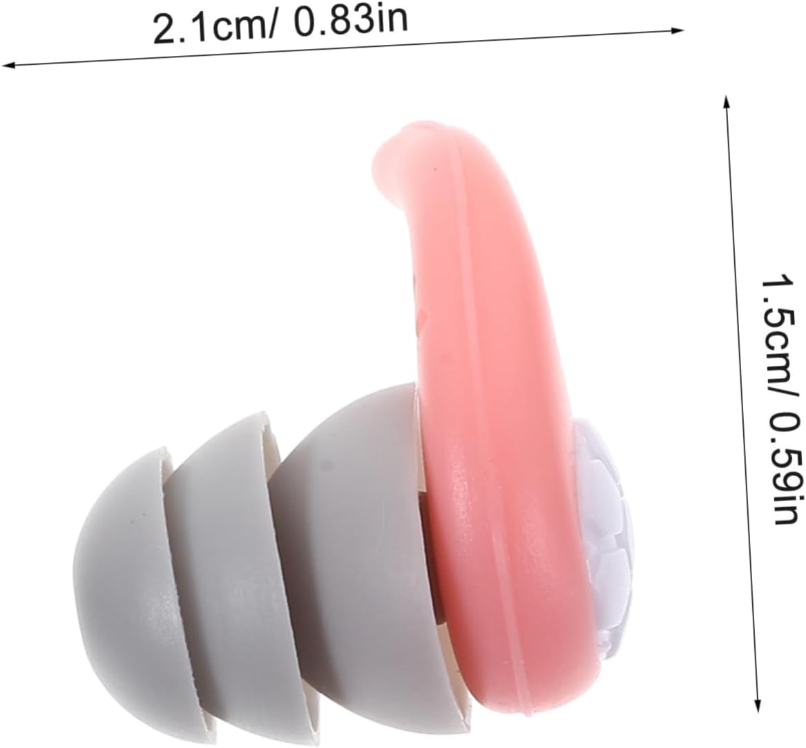 Silicone Swimming Earplugs, 1 Pair Noise Reduction Waterproof | Lightweight Wear, Sound Proof, Comfortable Fit for Snoring and Flying, Adult Use, Compact Portable 2pcs Set