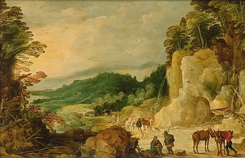Impression d'affiches paysage de montagne Josse De Momper sur toile grand format 60x90cm