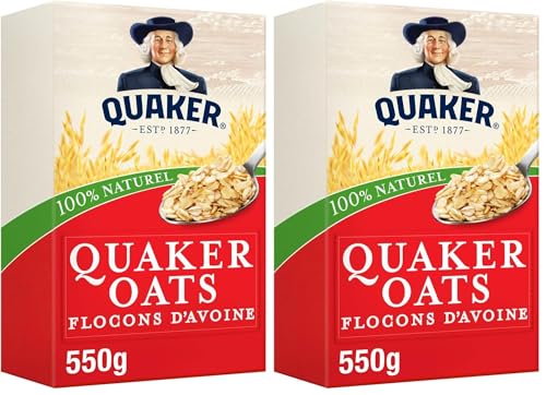Quaker Oats Avoine/Porridge - 1 boîte de 550g (Lot de 2)