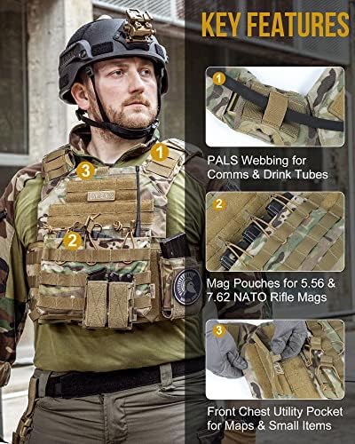 Amazon.co.jp: OneTigris DOOM タクティカルベスト、調節可能なエア