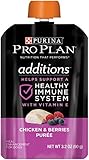 Purina Pro Plan Meal Enhancements for Dogs, Savor Additions Chicken & Berries Puree, 3.2-Ounce Pouch, Pack of 1(14 counts)