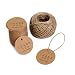 Thank You Tags,Kraft Paper Gift Tags,100 PCS Round DIY Crafts Tags with 100 Feet Jute Twine,Thank You For Your Kindness for Gift Wrap,Wedding,Christmas