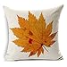 All Smiles Fall Décor Throw Pillow Covers 16x16 Set of 4 for Home Thanksgiving Autumn Kitchen Decoration Couch Throw Cushion, Outside Outdoor Harvest Decorative Maple Leaves