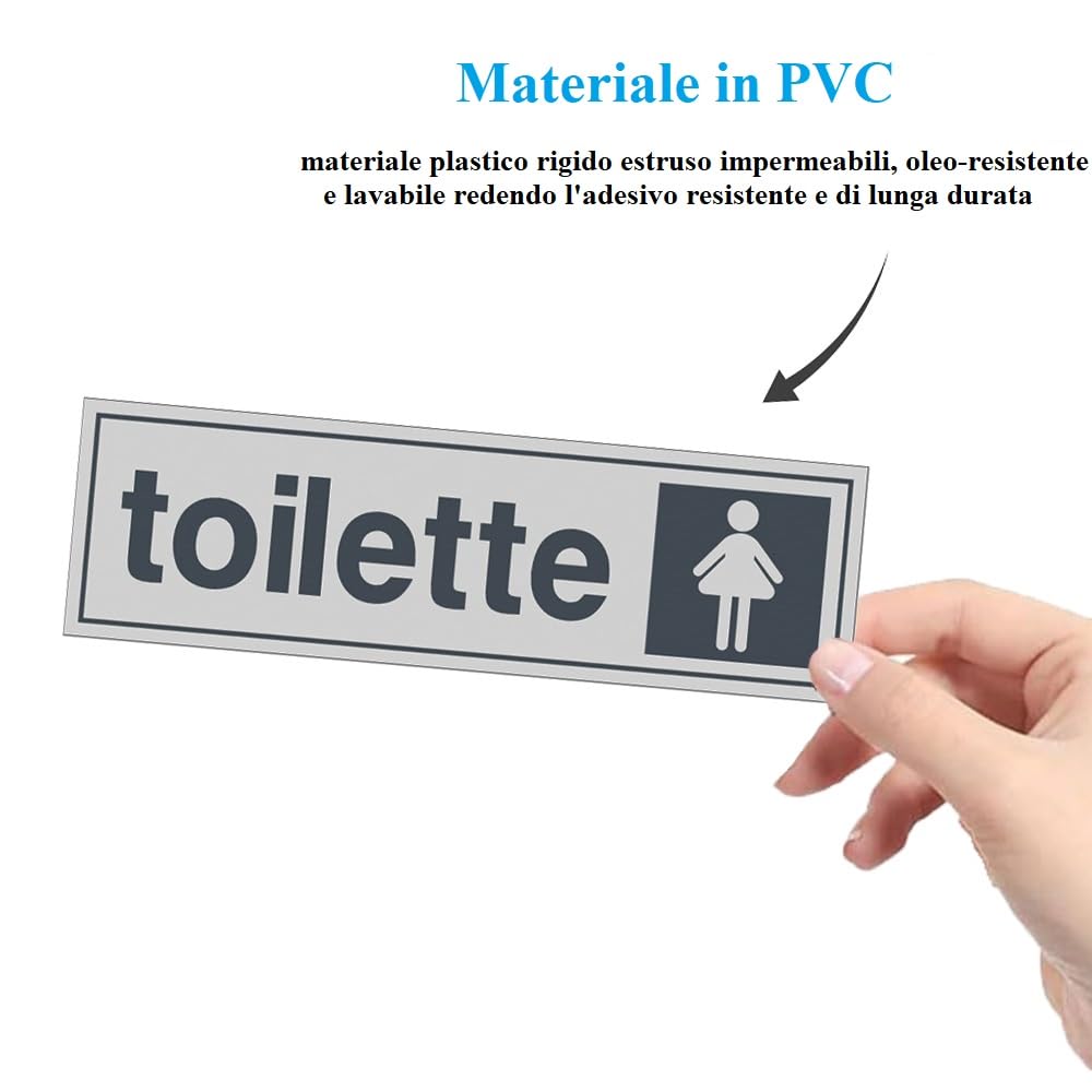 Etichetta Autoadesiva Per WC In Legno – Cartello Bagno Uomo Donna, Adesivo Per Porta Di Hotel, Ristorante E Ufficio