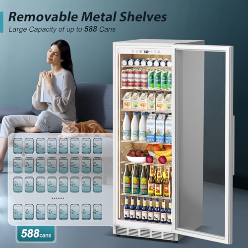 Image of Tylza Commercial Refrigerator 13.8 CuFt 630 Can White