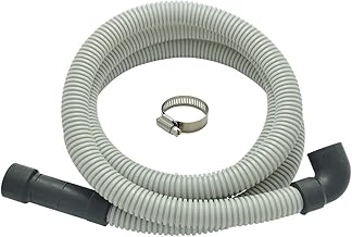 Universal Dishwasher Drain Hose with Elbow - 6 Ft Discharge Hose - Corrugated and Flexible Dishwasher Hose Drain Replacement with Clamp by TT FLEX