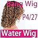 LYOLKSER short water wave human hair wig with bangs wet and wavy no lace front wigs human hair for black women brown highlight P4 27 12 inch