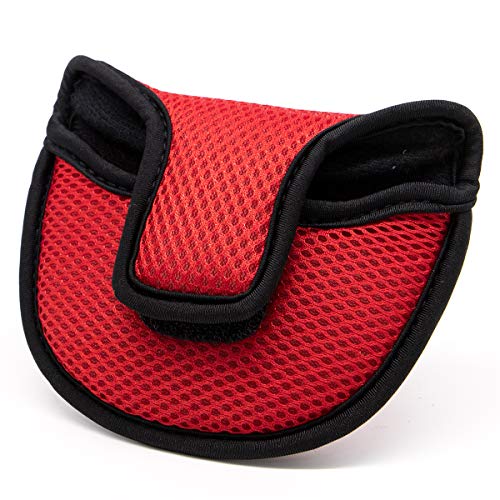 Golf Putter Cover,Mallet Putter Headcover Mesh Golf Putter Head Cover Golf Head Covers with Magic Tape for Heel Shaft RH LH fits Odyssey Works Stroke Lab,Scotty Cameron