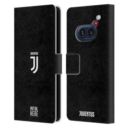 Head Case Designs Officially Licensed Custom Customized Personalized Juventus Football Club Plain Crest Graphics Leather Book Wallet Case Cover Compatible with Nothing Phone (2a)