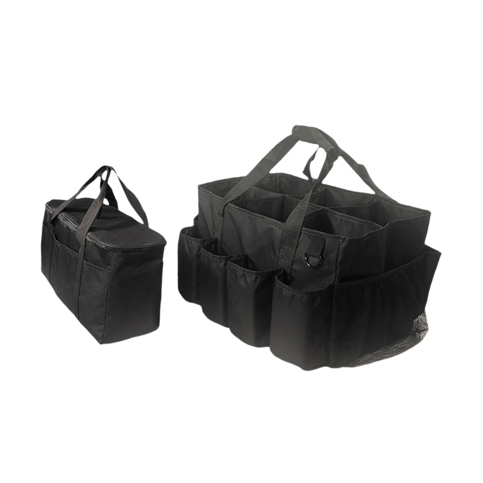 Borsa portaoggetti per la pulizia durevole con maniglia, progettata per organizzare i prodotti per la pulizia per lavoratori e professionisti, borsa, 2 pezzi di sacchetti