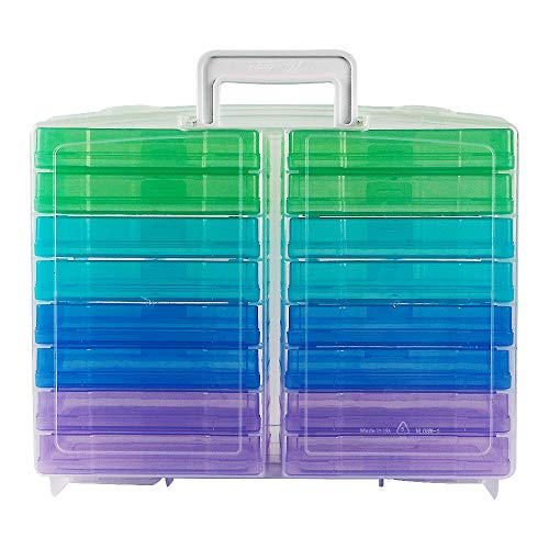 Image of novelinks Photo Storage Box and 16 Inner 4 inch x 6 inch Photo Storage Containers | 1Pack Color, Photo Albums 4x6 Pictures, Photo Organizers and Storage, Card Game Storage, Task Boxes for Special Education