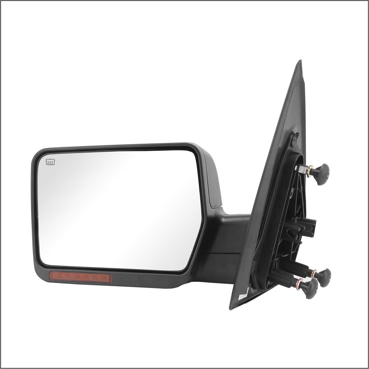 Crаzу Dеаlѕ Perfit Zone Towing Mirror Replacement Fit for 2004-2006 F150, POWER HEATED,W/AMBER SIGNAL,BLACK,LEFT(Driver Side)
