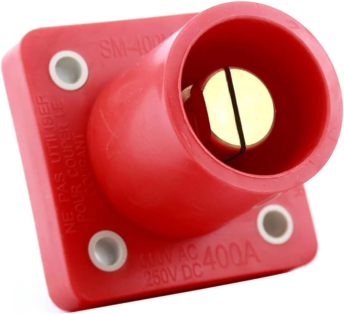 400A 600V Cam Type Connector 16 Series Male Socket Single Pole Panel Mount Camlock(Red)