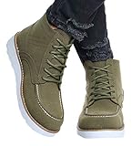 MADE IN TURKEY Leif Nelson Herren Schuhe Klassische Stiefel Freizeitschuhe Boots Elegante Winterschuhe Männer Sneakers LN161; 43, Khaki