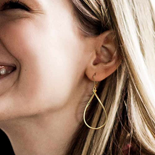 Large 14K Gold Hoop Earrings for Women Trendy Gold Hoop Dangle Drop Earrings for Women Twisted Infinity Big Hoops Earring for Womens 40/50mm4