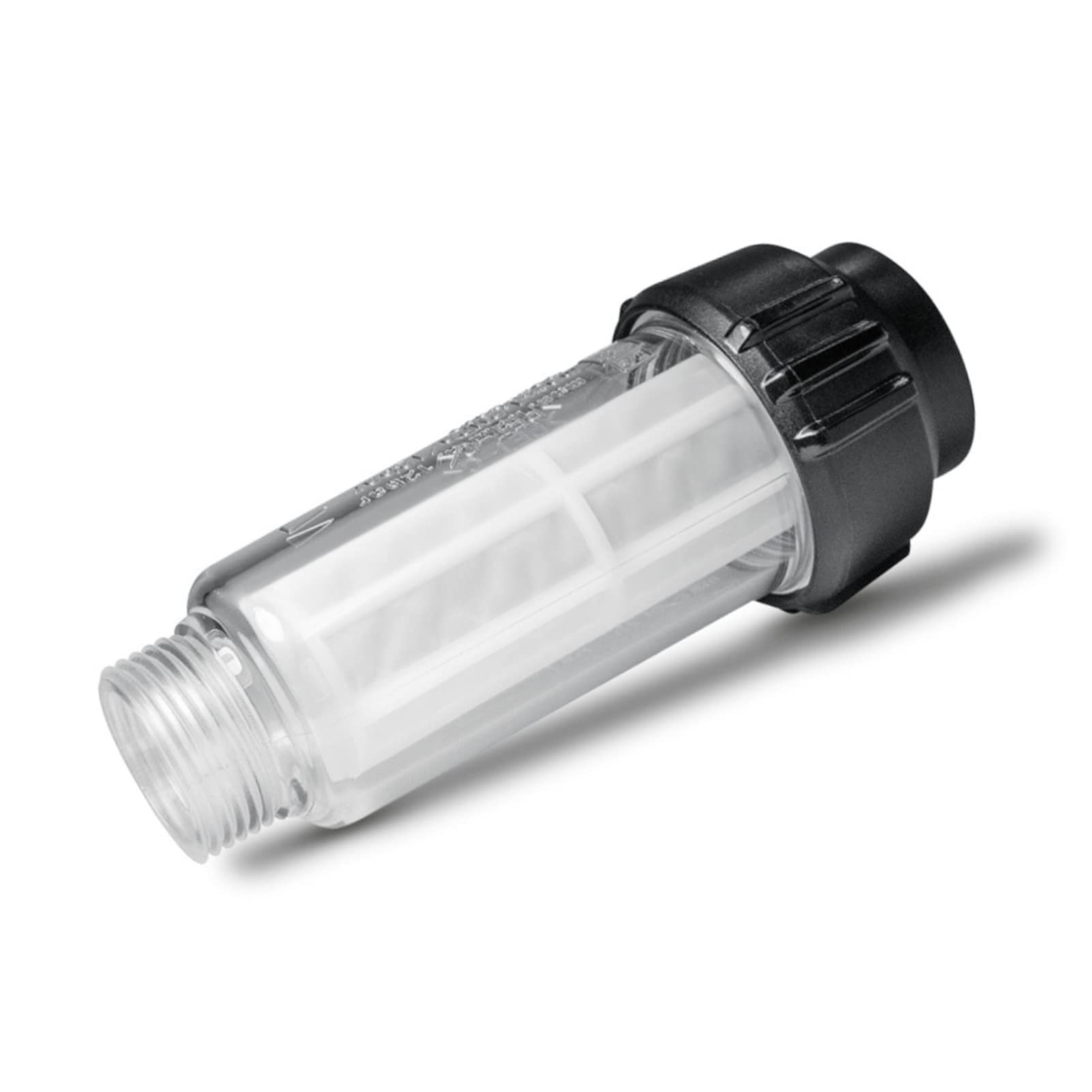 Water Inlet Filter with Clear Thread M3 4in Transparent ABS Housing Good Filtering Effect Ideal Replacement