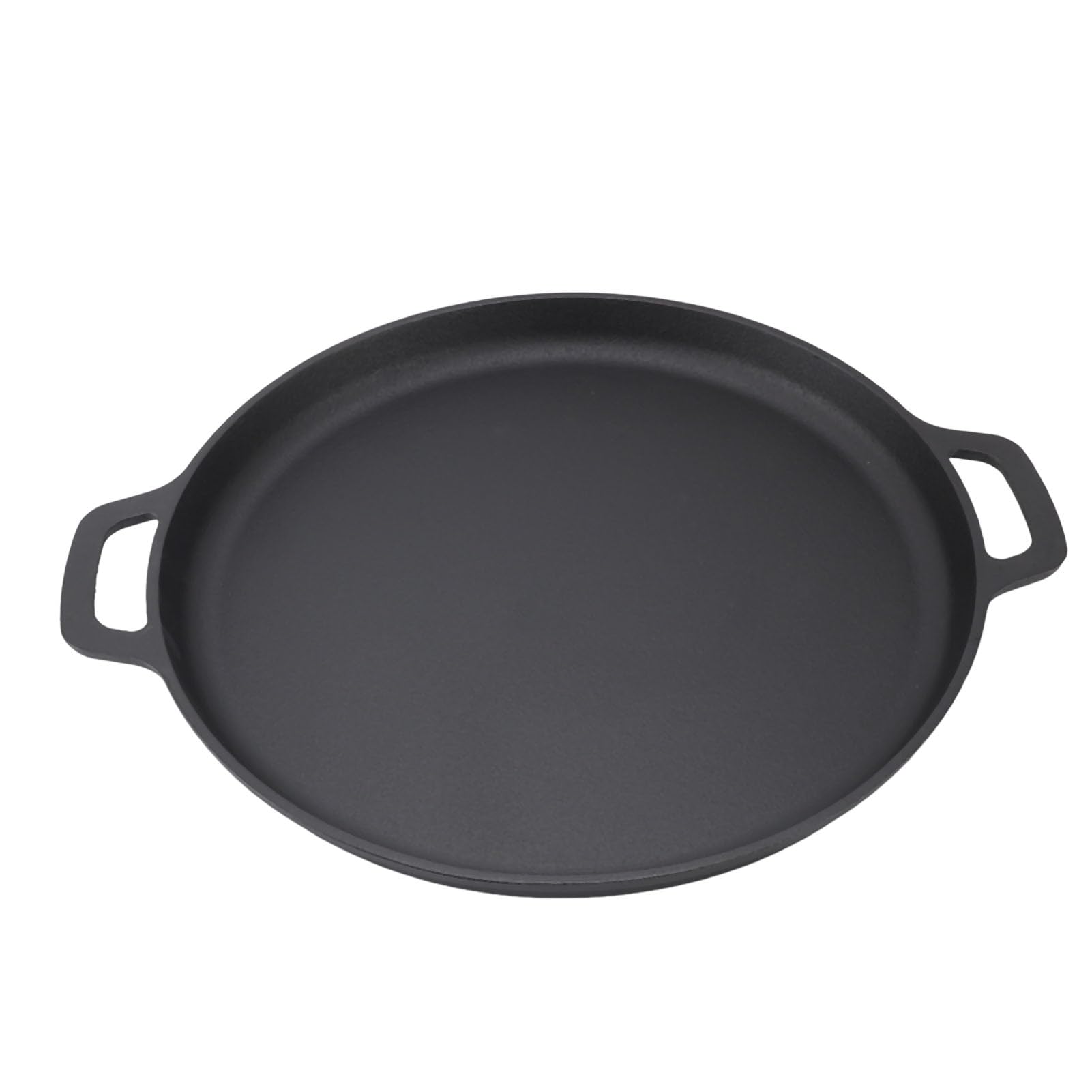 Padella in Ghisa Padella Piatta 35 Cm Fondo Piatto Pancake Pan Riscaldamento Uniforme Design Addensato per Cottura Pancake Crepes Uova per Cuochi Domestici (35 cm)
