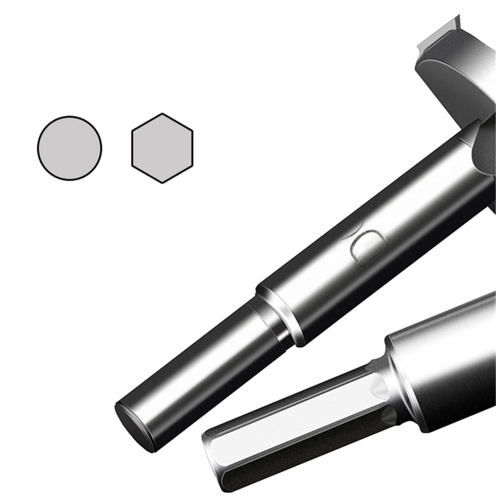 Punte da trapano noiose in acciaio al carbonio da 15 mm-80 mm Lavorazione del legno Sega a tazza autocentrante Set di utensili per taglierina per legno in carburo di tungsteno, 35 mm, Rotondo