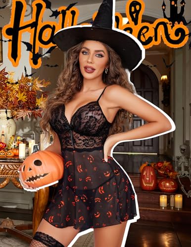 Image of Avidlove Women Lingerie Lace Babydoll Strap Chemise Halter Teddy V Neck Sleepwear