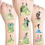 150 PCS Princess Tiana Party Favor Tattoo Sticker, Princess Frog Movie Theme Tattoo Sticker For Part
