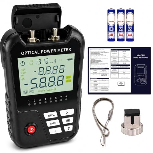 Image of Techtest Handheld 3 in 1 Optical Power Meter OPM With Visual Fault Locator 2mW Red Light Laser Pen RJ45 Ethernet Cable Tester -50~+26dBm Mini Optic Power Meter