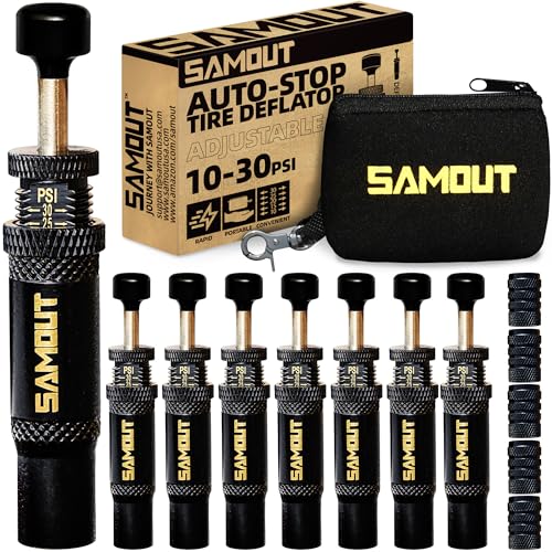 SAMOUT Adjustable Auto-Stop Tire Air Down Kit (10-30 PSI)...
