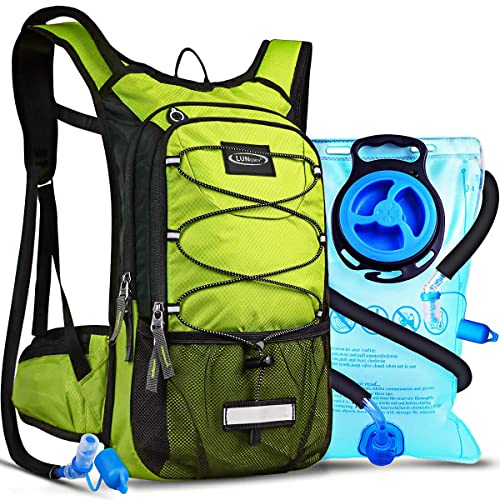 Lunidry 15L Mochila de Hidratación con 3L Bolsa, Mochila Almacenamiento Compartimiento para Running Trail Ciclismo Bicicleta Senderismo, Mochila Hidratación para hombresy Mujeres