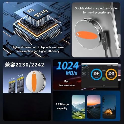 Enclosure M.2 NVMe SSD con USB 3.2 y DisplayPort 8K miniatura 3