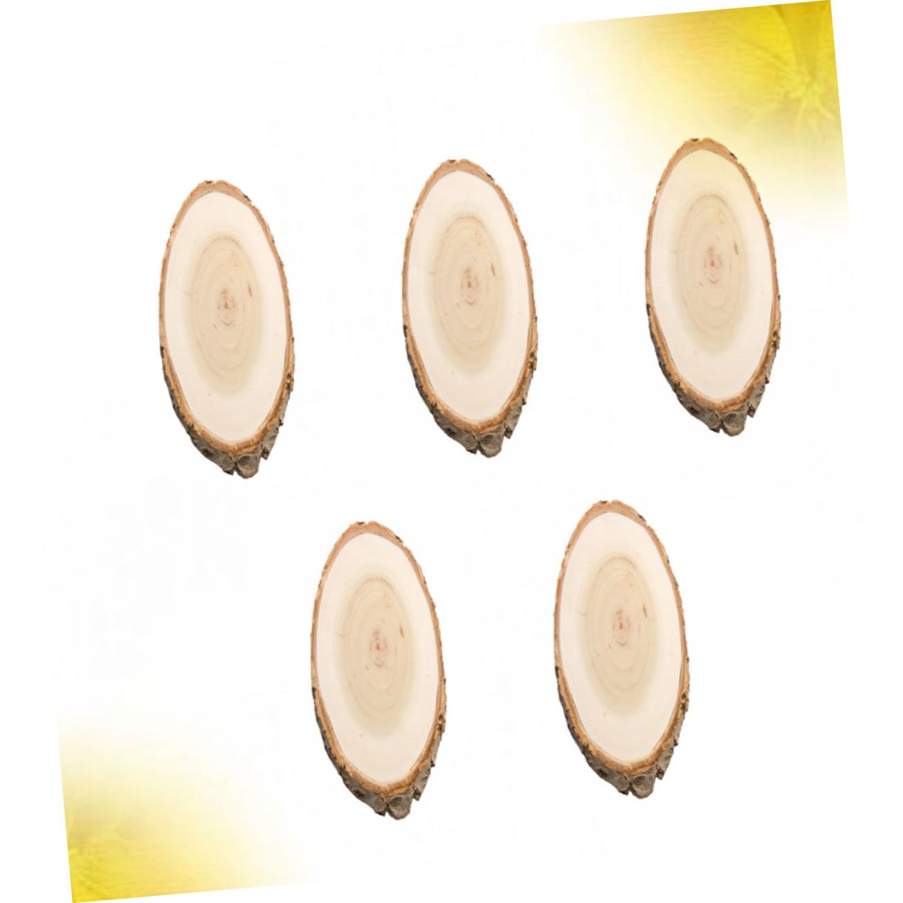 ARTIBETTER 5pcs Solid Wood Chunks DIY Art Wall Display Board Wooden Board Pendant for Home Decor