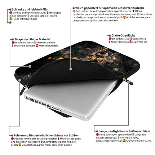 Funda para portátil de 15,6 pulgadas PEDEA evita arañazos diseño calaveras 4