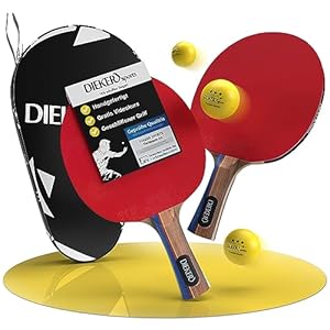 Dieker Sports Tischtennis Set mit 3 Bällen