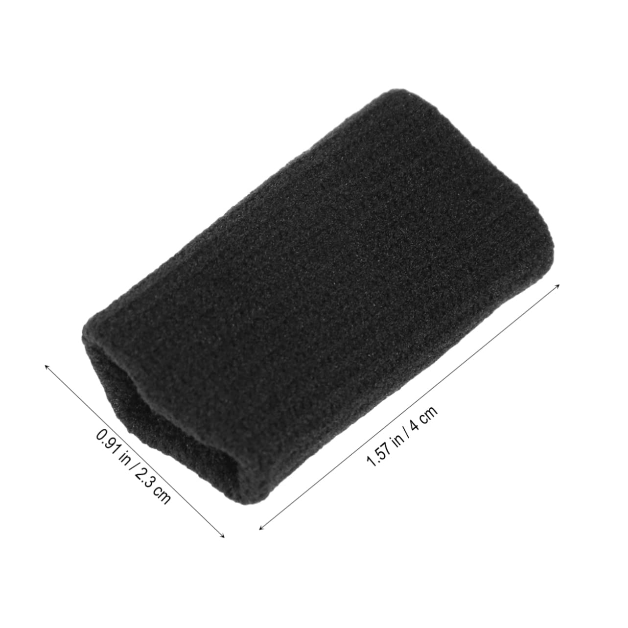 FRCOLOR Finger Brace Splint Knuckle Protectors Finger Sleeve Support Brace for Sports Black 10pcs Pack