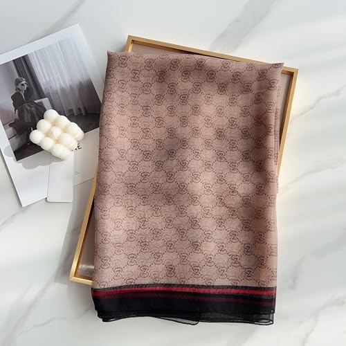 Image of Scarf Stole for Women - 185 x 135 cm Chiffon Scarf with Floral Print | Lightweight Scarf, Soft Stole for Women | Satin Feel Neck Scarf | Women Accessory