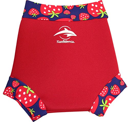 Konfidence Neoprene Swim - Traje de baño para niña, color rojo, talla X-Large