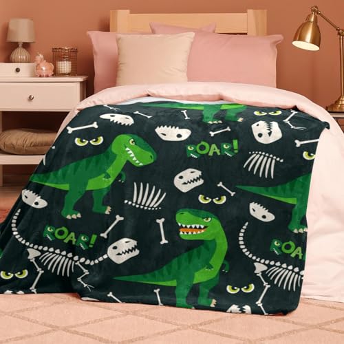 Couverture crâne de dinosaure microfibre chaude jeté de canapé - 8