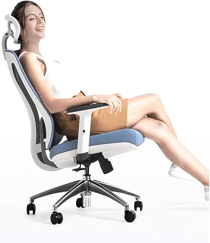 Miniatura 7 de YYDS Silla de malla para juegos, silla giratoria ejecutiva con respaldo alto, silla giratoria ergonómica con reposabrazos, silla de oficina, muebles