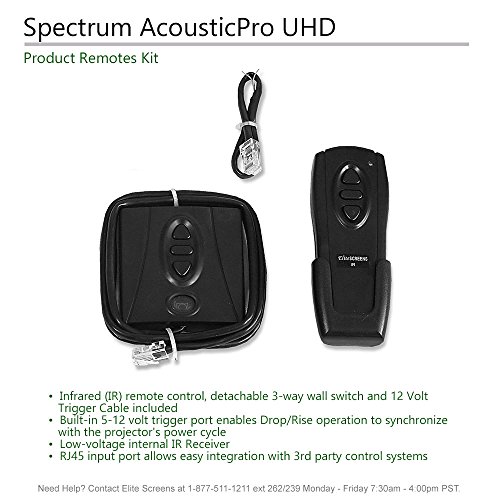 Elite Screens Spectrum Acousticpro Uhd Series 125-Inch Motorized Projector Screen Electric Projection Screen, 16:9 4K Ultra Hd Ready And Moire-Free Wall Ceiling Installations Electric125H-Auhd #TOP6