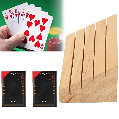 Suporte para cartas de pôquer, suporte para cartas de baralho de mãos livres 4 linhas engraçado para