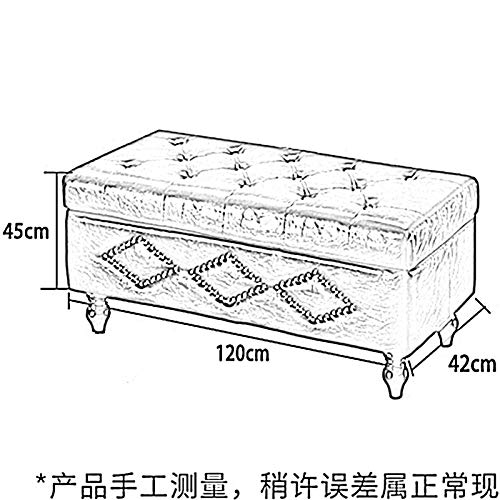 Tabouret de canapé rectangulaire en cuir pour optimiser le rangement du salon