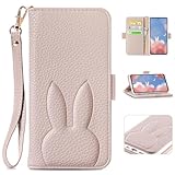 MAGICASE 適応 Galaxy S22 ケース 手帳型可愛い 兎 ギャラクシー S22 携帯カバー SC-51C 保護ケース SCG13 財布型 ぎゃらくしー S22 ケース レディース 女性 おしゃれ 人気 かわいい Galaxyケース S22 ICカードホルダー 肌触り良い 高級PUレザー スタンド機能 衝撃吸収 女性 落ち着いた色 贈り物 男女兼用(6.1インチ)アプリコット