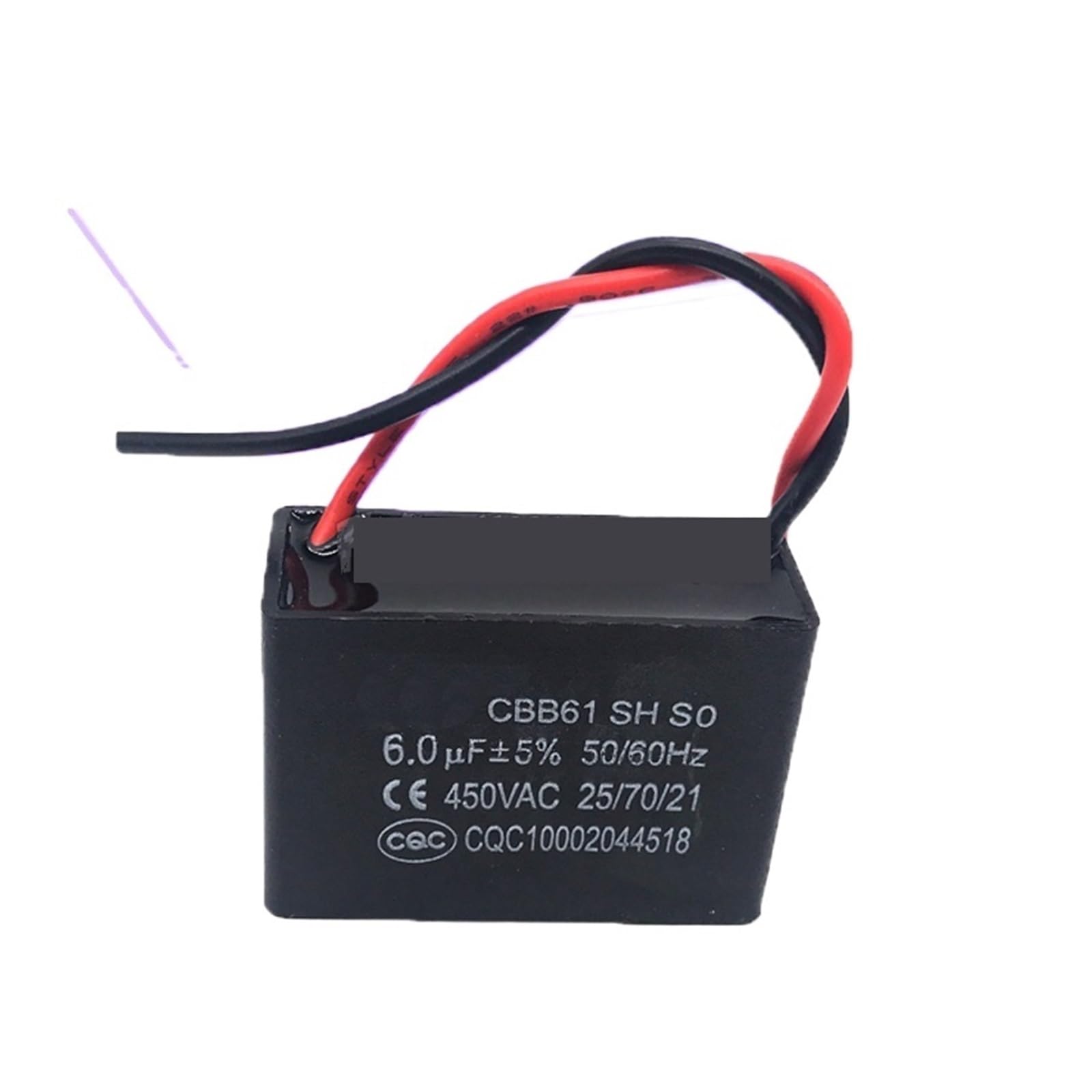 ICXLPMC 2pcs CBB61 6uf starting capacitance AC Fan Capacitor 450V CBB electronic starter Run Capacitor
