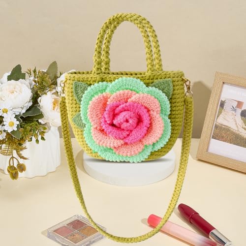 Sac rose 3D au crochet à fabriquer soi-même pour vos sorties estivales
